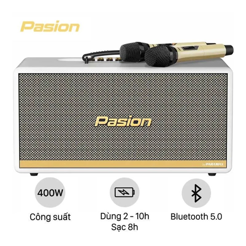 Loa Di Động Xách Tay Paramax PASION 2c (Màu Trắng) 3 Loa Di Động Xách Tay Paramax PASION 2c (Màu Trắng)