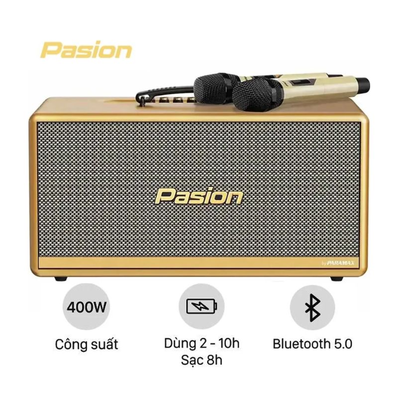 Loa Di Động Xách Tay Paramax PASION 2c (Màu Vàng) 3 Loa Di Động Xách Tay Paramax PASION 2c (Màu Vàng)