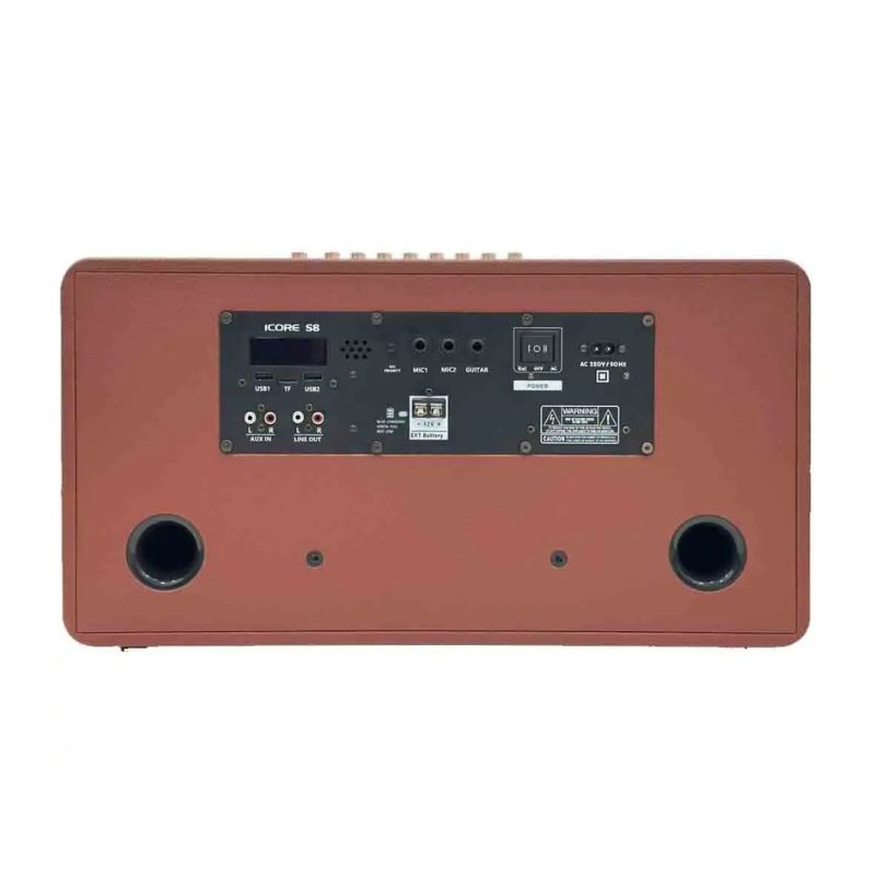 Loa Karaoke Xách Tay Icore S8 4 Mặt sau Loa Karaoke Xách Tay Icore S8