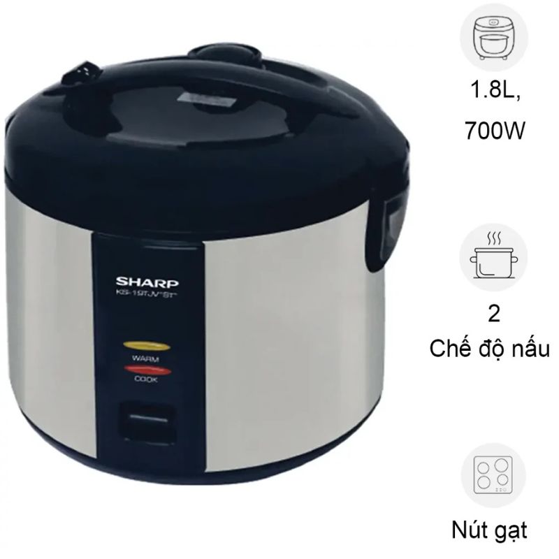 Nồi cơm điện Sharp KS-19TJV "ST" 1.8 lít 3 Nồi cơm điện Sharp KS-19TJV "ST" 1.8 lít