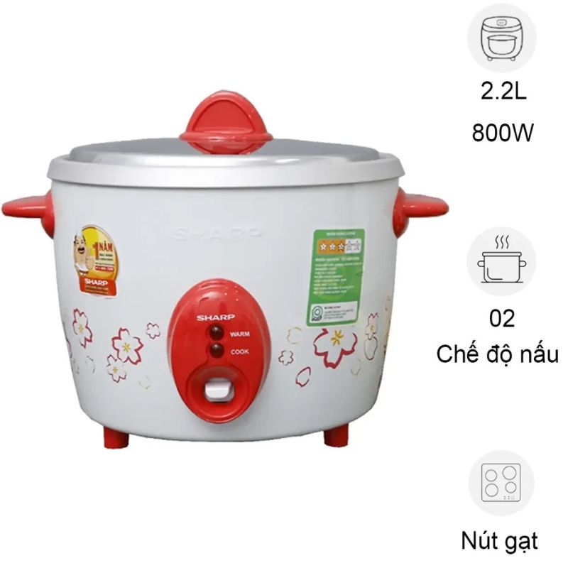 Nồi cơm điện Sharp KSH-D22V 2.2 lít 3 Nồi cơm điện Sharp KSH-D22V 2.2 lít