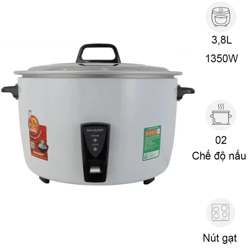 Nồi cơm điện Sharp KSH-D40V 3.8 lít 3 Nồi cơm điện Sharp KSH-D40V 3.8 lít