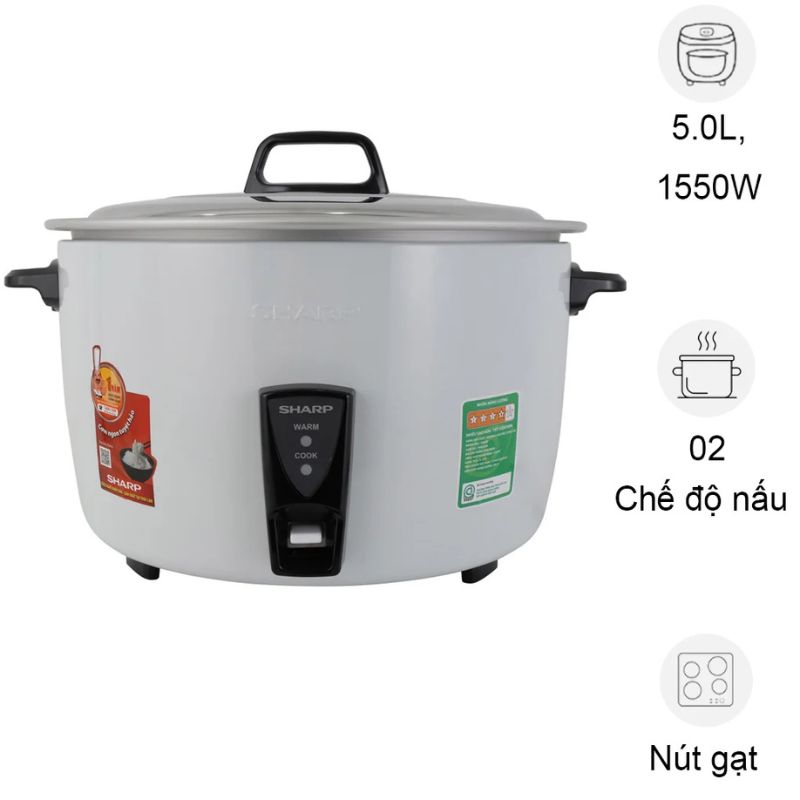Nồi cơm điện Sharp KSH-D55V 5 lít 3 Nồi cơm điện Sharp KSH-D55V 5 lít
