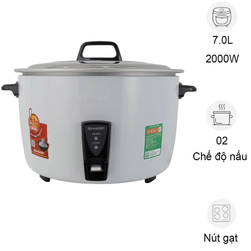 Nồi cơm điện Sharp KSH-D77V 7.0 lít 3 Nồi cơm điện Sharp KSH-D77V 7.0 lít