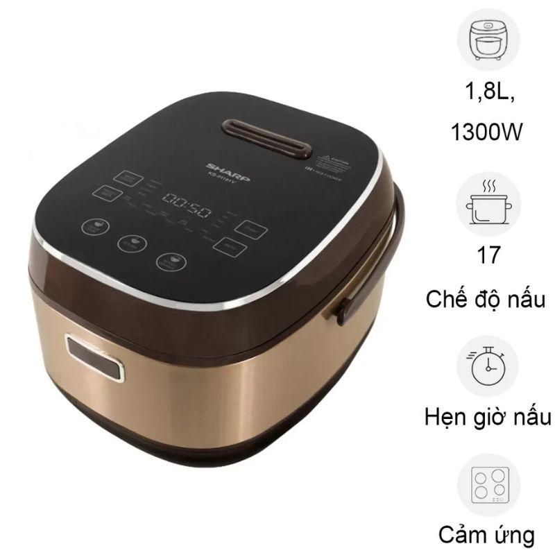 Nồi cơm điện tử Cao Tần Sharp KS-IH191V-GL 1.8 lít 3 Nồi cơm điện tử Cao Tần Sharp KS-IH191V-GL 1.8 lít