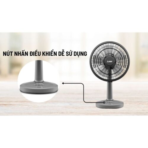 Quạt bàn Mitsubishi D12A-GB CY-GY - Xám đậm 7 Nút điều khiển quạt bàn Mitsubishi D12A-GB CY-GY - Xám đậm
