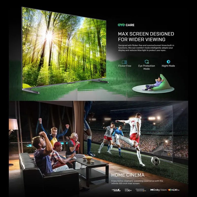 Tivi Google QLED 4K 100 Inch Coocaa 100A5D 5 Tính năng Tivi Google QLED 4K 100 Inch Coocaa 100A5D