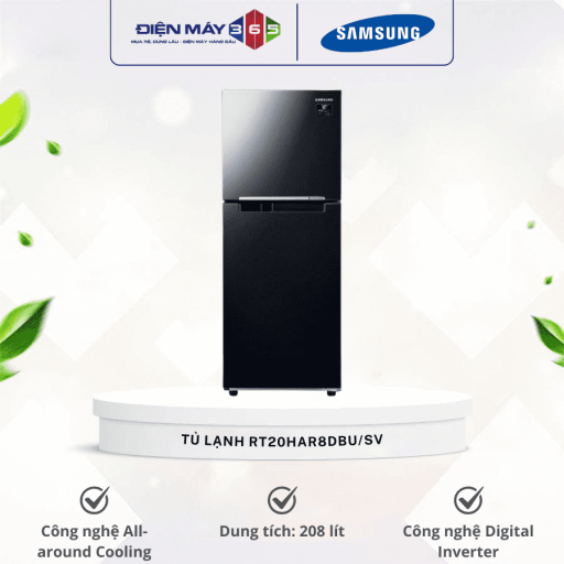 tu lanh 2 canh inverter 208 lit samsung rt20har8dbu sv optimized