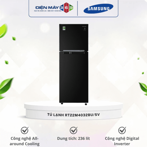 Tủ lạnh Samsung Inverter 236 lít RT22M4032BU/SV