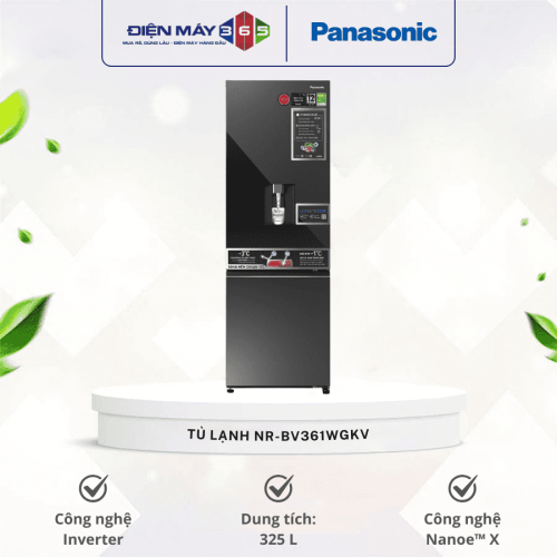 Tủ Lạnh 2 cánh Inverter 325 Lít Panasonic NR-BV361WGKV