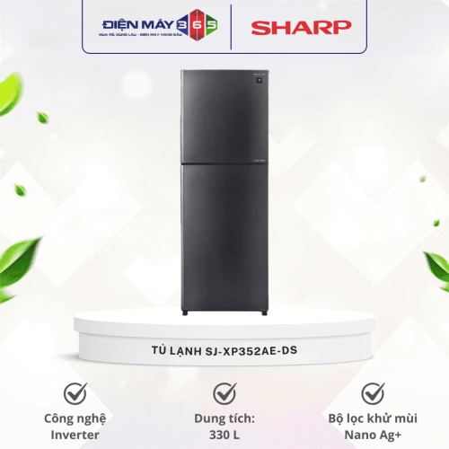 Tủ Lạnh 2 cánh Inverter 330 Lít Sharp SJ-XP352AE-DS