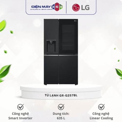 Tủ Lạnh 2 cánh side by side Inverter 635 Lít LG GR-G257BL