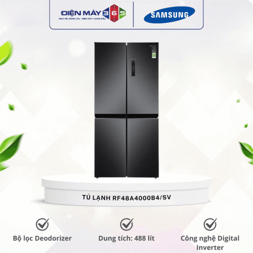 Tủ Lạnh 4 cánh Multi door 488 Lít Samsung RF48A4000B4/SV
