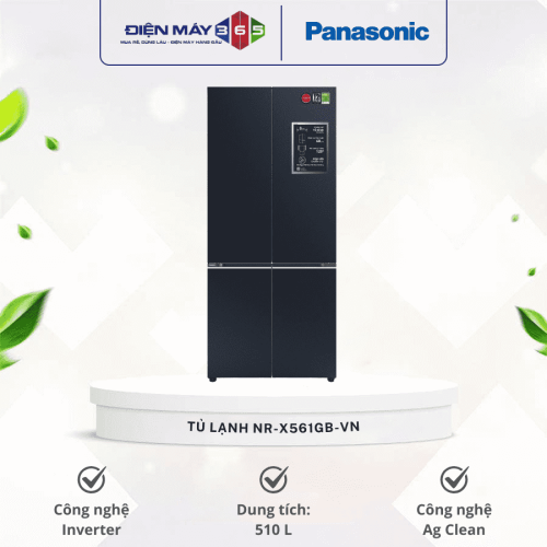 Tủ Lạnh 4 cánh Multi Door Inverter 510 Lít Panasonic NR-X561GB-VN