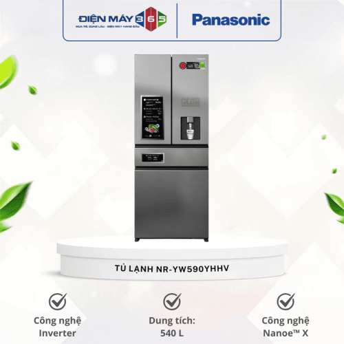 Tủ Lạnh 4 cánh Multi Door Inverter 540 Lít Panasonic NR-YW590YHHV