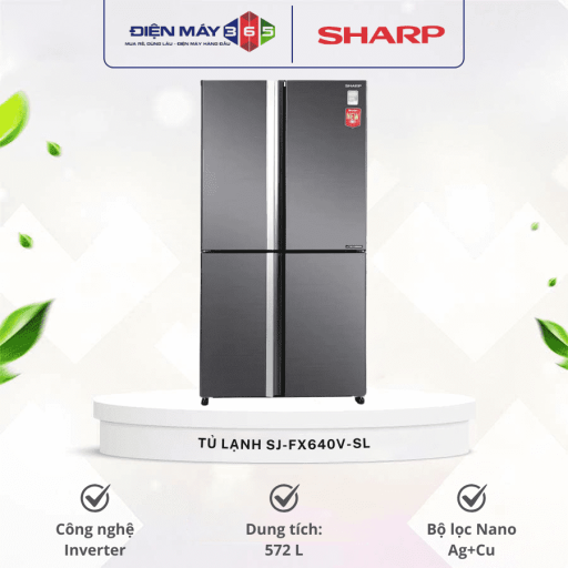 tu lanh 4 canh multi doors inverter 572 lit sharp sj fx640v sl optimized