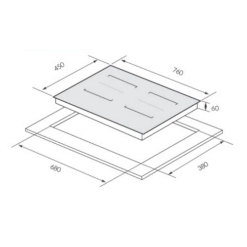 Kích thước bếp từ GrandX GX IP839Pro