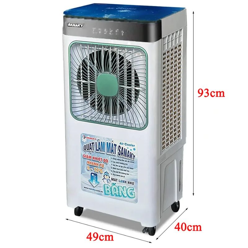 Máy làm mát bằng hơi nước Sanaky VH-4500AR 6 Kích thước máy làm mát bằng hơi nước Sanaky VH-4500AR