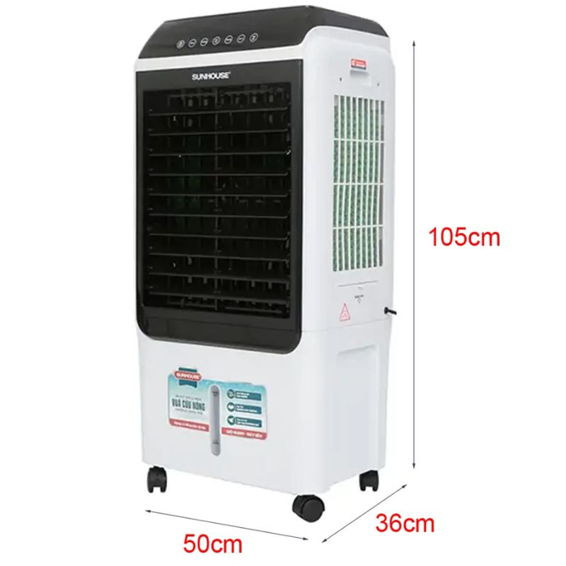 Máy làm mát không khí Sunhouse SHD7727 7 Kích thước máy làm mát không khí Sunhouse SHD7727