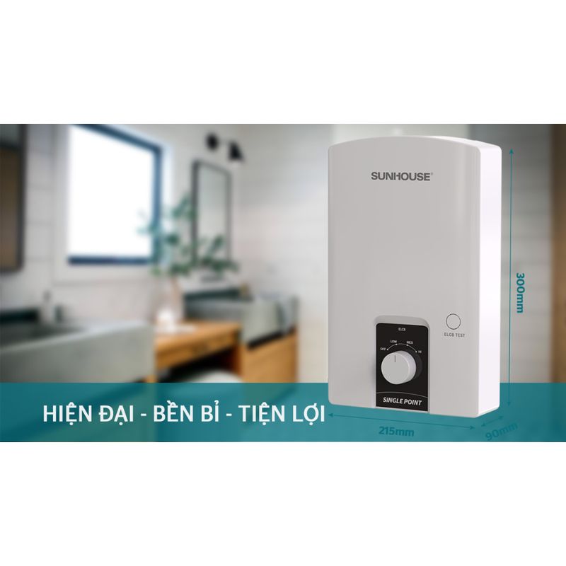 Máy nước nóng Sunhouse SHA-9452OP 4 Kích thước máy nước nóng Sunhouse SHA-9452OP