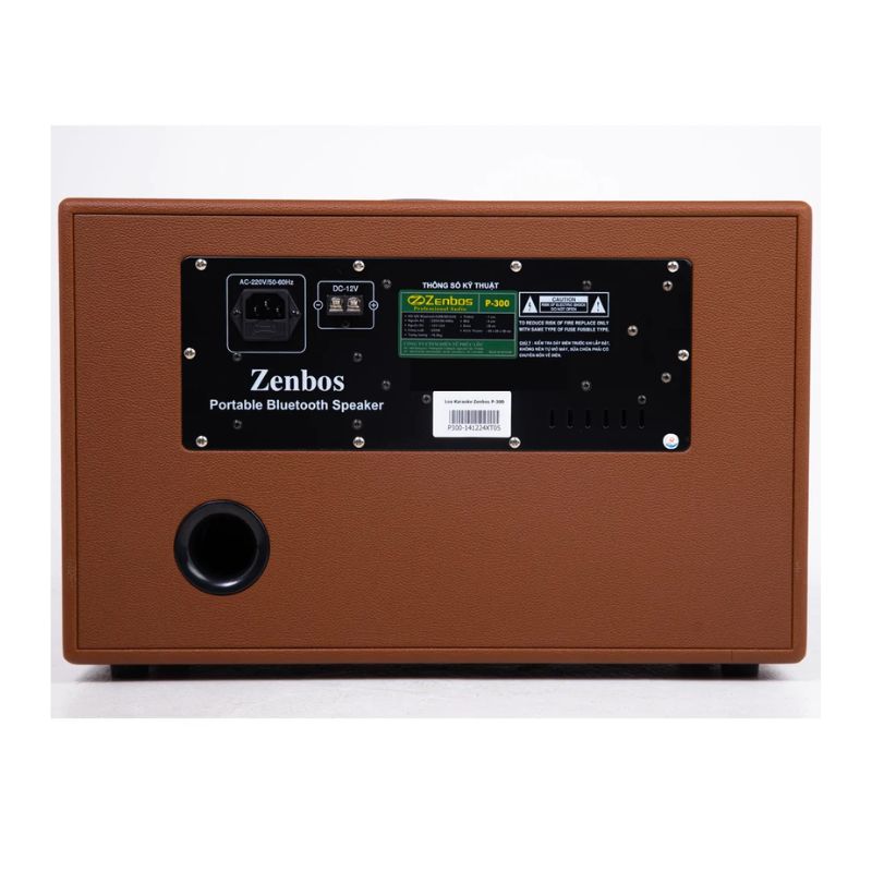 Loa Karaoke Xách Tay Zenbos P-300 4 Mặt sau Loa Karaoke Xách Tay Zenbos P-300