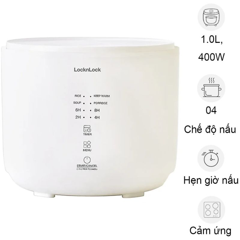Nồi cơm điện Lock&lock Donggeurami Rice Cooker EJR334IVY 1.0 Lít 3 Nồi cơm điện Lock&lock Donggeurami Rice Cooker EJR334IVY 1.0 Lít