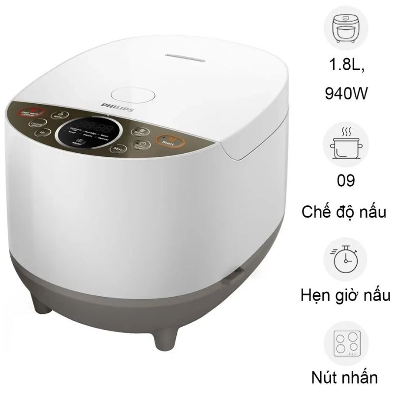 Nồi cơm điện Philips HD4515 1.8 Lít 2 Nồi cơm điện Philips HD4515 1.8 Lít