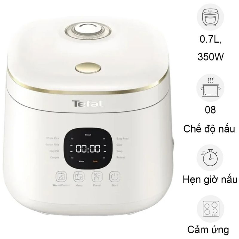 Nồi cơm điện tử Tefal Rice Mate Mini RK515168 0.7 Lít 3 Nồi cơm điện tử Tefal Rice Mate Mini RK515168 0.7 Lít