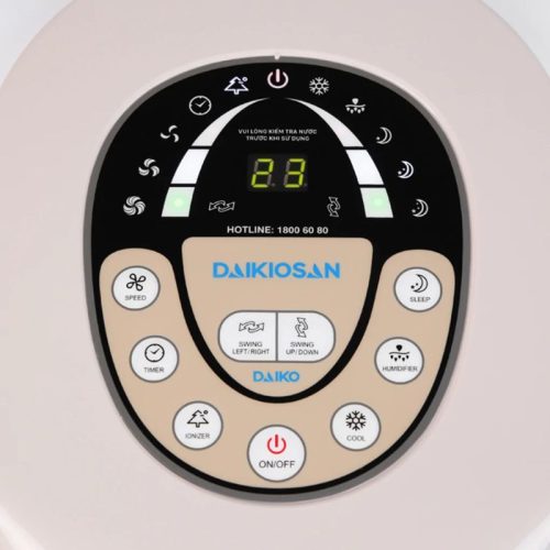 Máy làm mát không khí Daikiosan DKA-02500B 9 Nút điều khiển máy làm mát không khí Daikiosan DKA-02500B