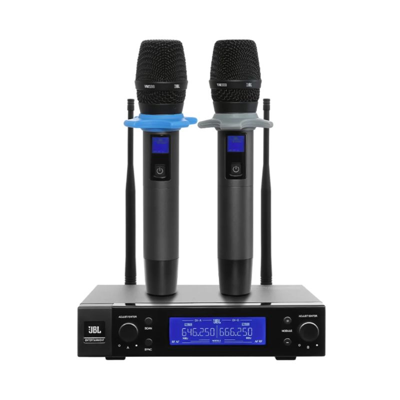 Micro Không Dây Và Bộ Thu Phát JBL VM200 2 Micro Không Dây Và Bộ Thu Phát JBL VM200