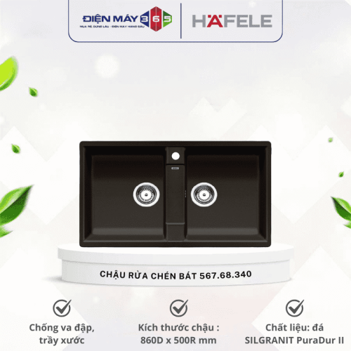 Chậu rửa chén bát Hafele 567.68.340 (không bao gồm siphon)