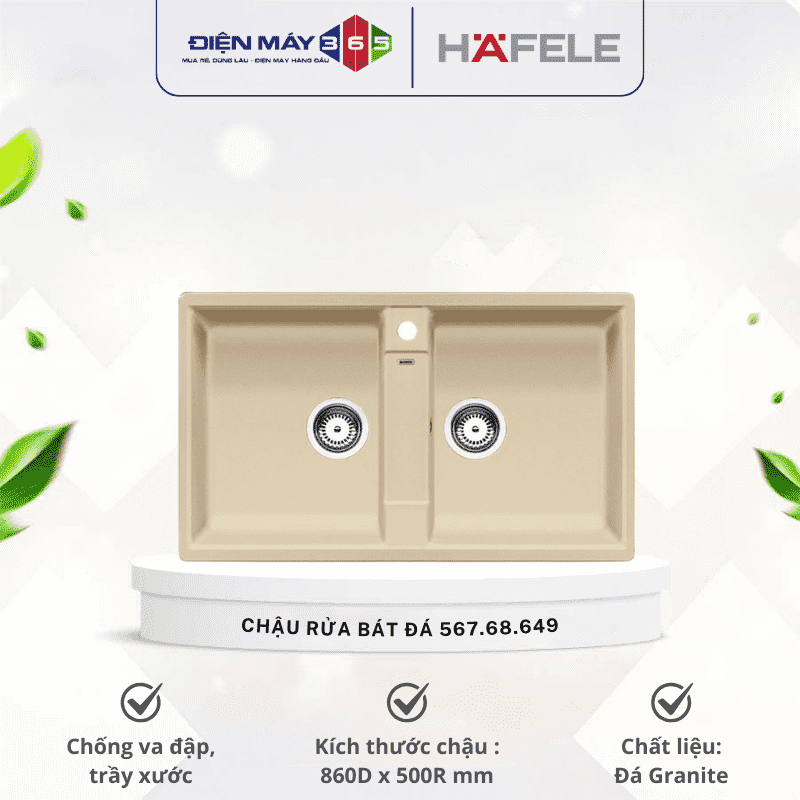 Chậu đá Hafele BLANCOZIA 9 màu vàng 567.68.649 3 Chậu đá Hafele BLANCOZIA 9 màu vàng 567.68.649