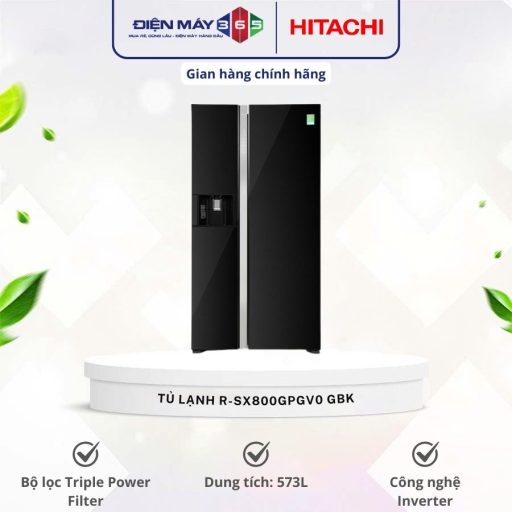 Tủ lạnh Hitachi Inverter 573 lít R-SX800GPGV0 GBK 10 R SX800GPGV0 GBK