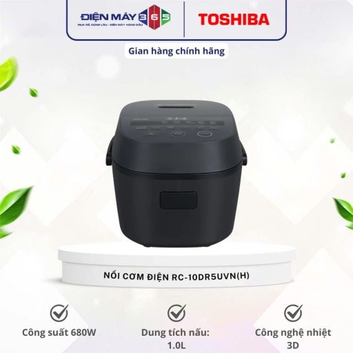 Nồi cơm điện tử Toshiba 1 lít RC-10DR5UVN(H) 9 RC 10DR5UVNH