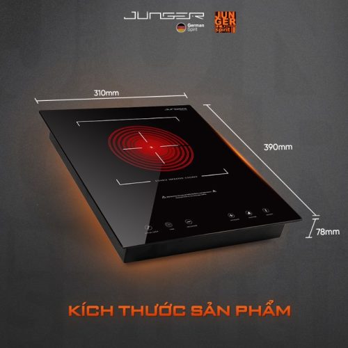 Bếp hồng ngoại đơn Junger MT-92 di động 9 Kích thước bếp hồng ngoại đơn Junger MT-92 di động