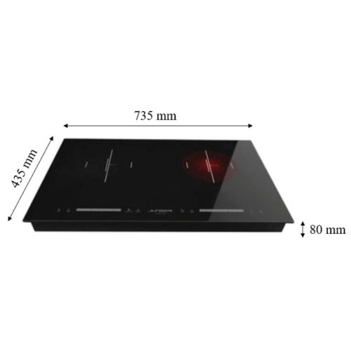 Bếp từ kết hợp hồng ngoại Junger CEJ-203-IF lắp âm 7 Kích thước bếp từ kết hợp hồng ngoại Junger CEJ-203-IF lắp âm