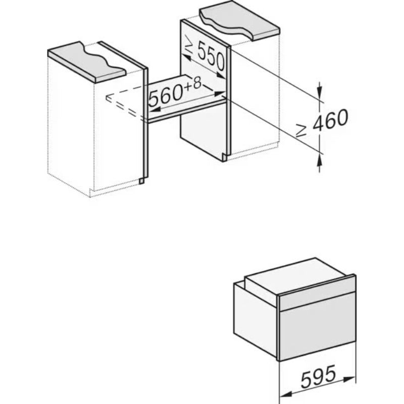 Lò nướng âm tủ Miele H 7244 B OBSW 5 Kích thước lò nướng âm tủ Miele H 7244 B OBSW
