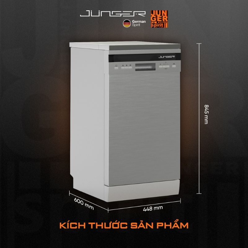 Máy rửa bát độc lập Junger DWJ-450 6 Kích thước máy rửa bát độc lập Junger DWJ-450