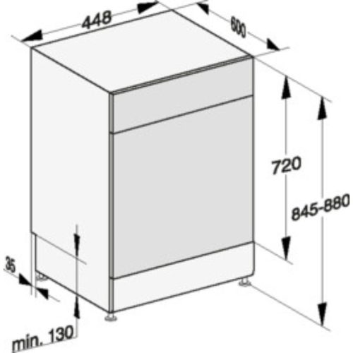 Kích thước máy rửa bát Miele G 5590