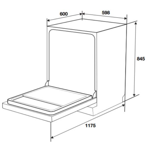 Máy rửa chén Hafele HDW-F6072B 535.29.700 9 kich thuoc may rua chen hafele hdw f6072b 535.29.700