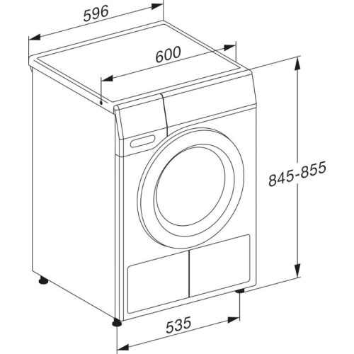 Máy sấy bơm nhiệt Miele TWR780WP 8 Kích thước máy sấy bơm nhiệt Miele TWR780WP