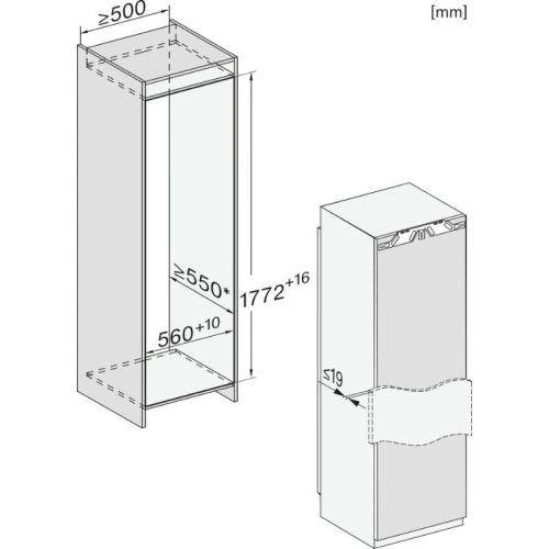 Kích thước tủ đông Miele FNS 7770 E