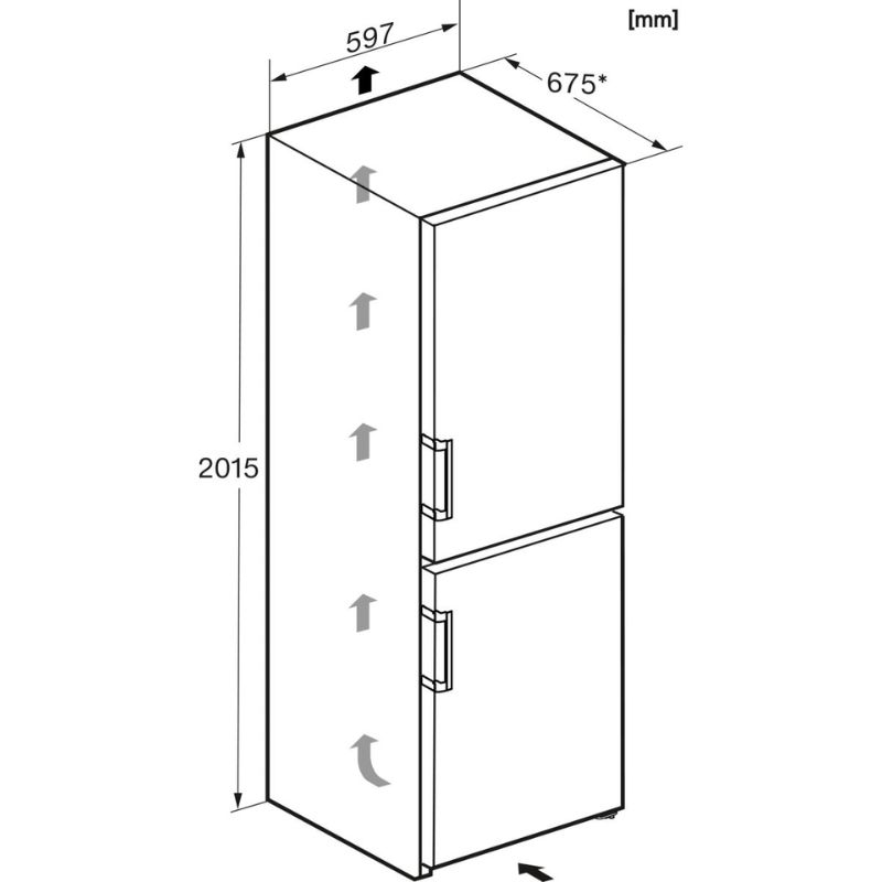 Tủ lạnh Miele KFN 4795 DD BST 6 Kích thước tủ lạnh Miele KFN 4795 DD BST