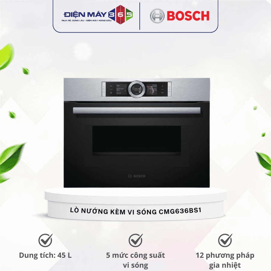 Lò nướng kèm vi sóng Bosch CMG636BS1 3 Lò nướng kèm vi sóng Bosch CMG636BS1
