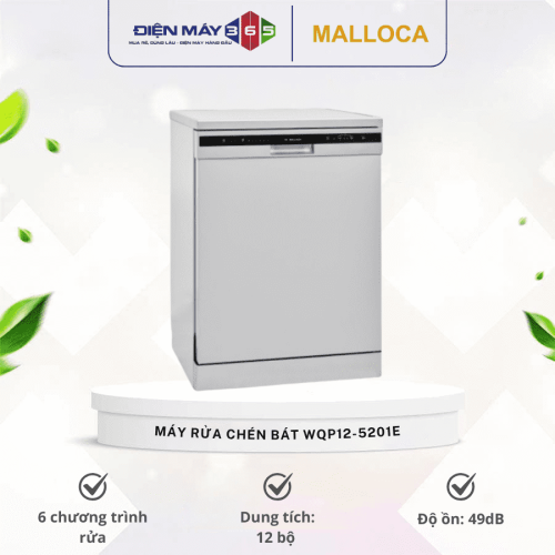 Máy rửa chén bát Malloca WQP12-5201E