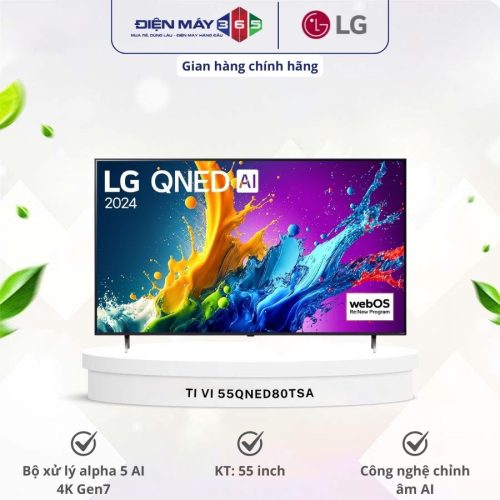 Tivi Smart QNED 4K 55 Inch LG 55QNED80TSA