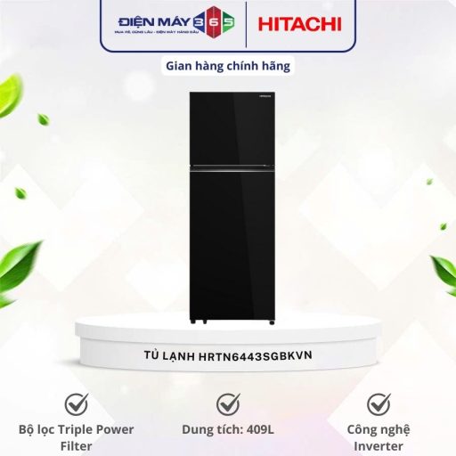 Tủ lạnh Hitachi Inverter 409 lít HRTN6443SGBKVN 10 HRTN6443SGBKVN