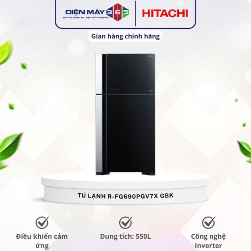 Tủ lạnh Hitachi Inverter 550 lít R-FG690PGV7X GBK 10 R FG690PGV7X GBK