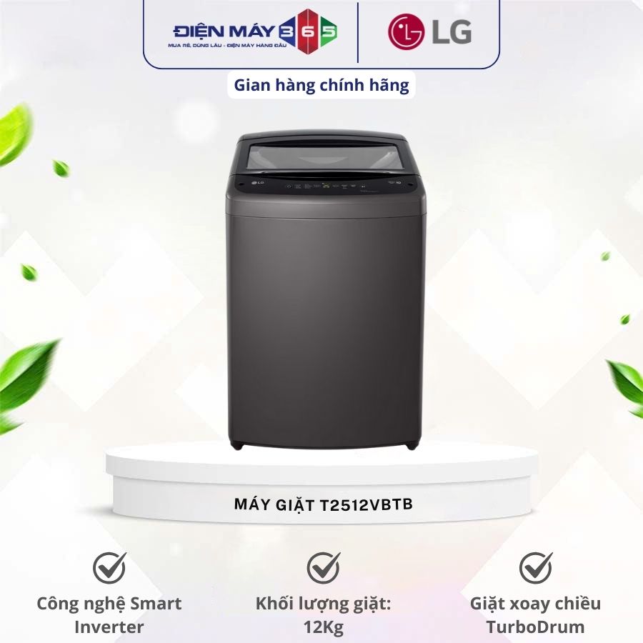 Máy Giặt LG Inverter 12 Kg T2512VBTB cửa trên 3 Máy Giặt LG Inverter 12 Kg T2512VBTB cửa trên