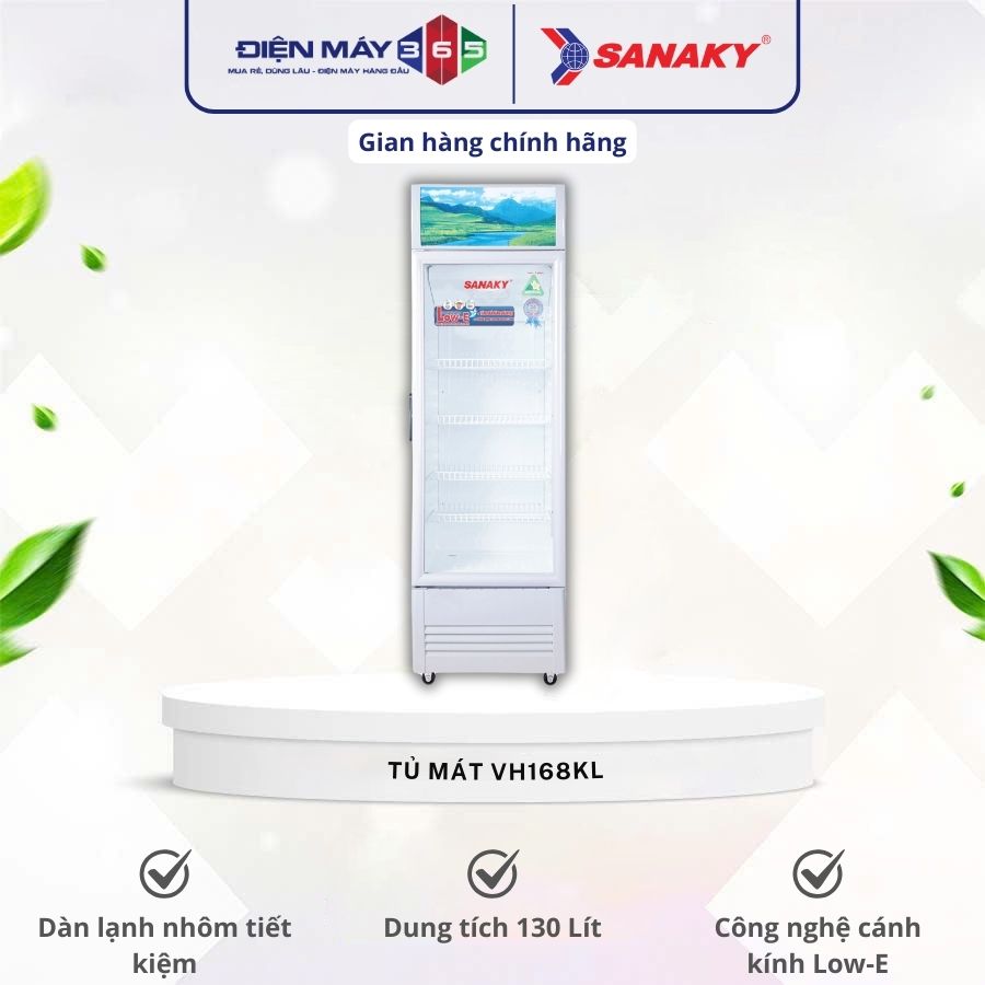 Tủ Mát Sanaky Cánh kính 130 Lít VH168KL 3 Tủ Mát Sanaky Cánh kính 130 Lít VH168KL